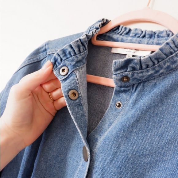 SOLD- SEA NEW YORK MARBLE DENIM DRESS - Picture 6 of 8